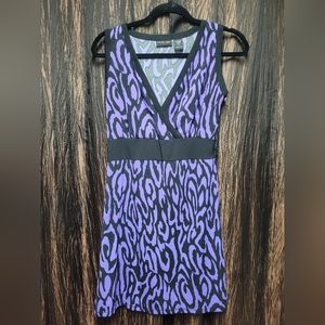 Ladies purple dress.